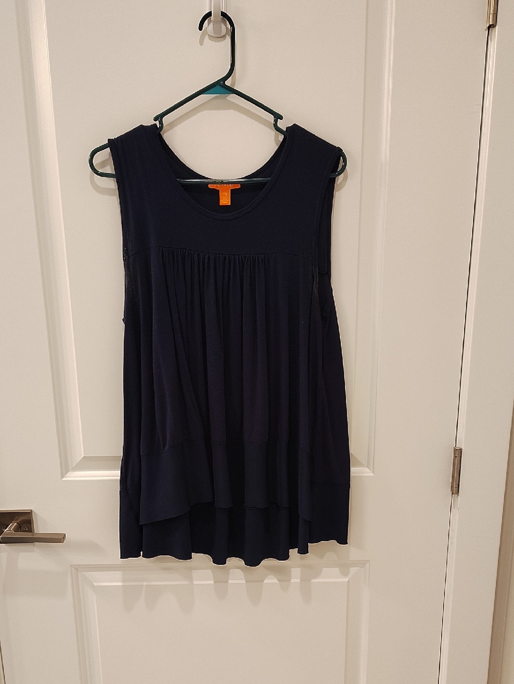 Joe Fresh Navy Pleated Swing Tank